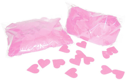 1x Baby shower roze hart confetti 250 gram - Confetti Rood