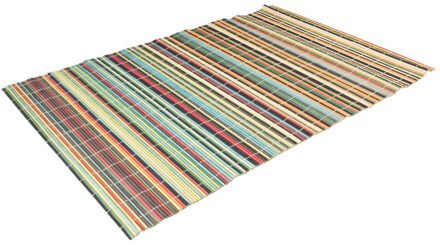 1x Bamboe tafelonderlegger/placemat 30 x 45 cm gekleurd - Placemats Multikleur