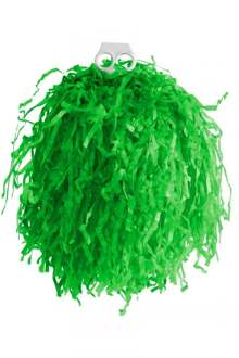 1x cheerball/pompom met ringgreep - groen - 28 cm - Cheerleader