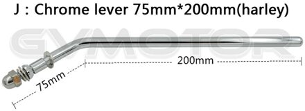 1X Chrome Vintage Cafe Racer 4 "motorfiets Achteruitkijkspiegel Voor Suzuki Kawasaki Honda Yamaha Harley Made in TAIWAN zilver 200MML lever