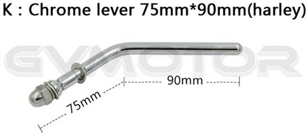 1X Chrome Vintage Cafe Racer 4 "motorfiets Achteruitkijkspiegel Voor Suzuki Kawasaki Honda Yamaha Harley Made in TAIWAN zilver 90MML lever