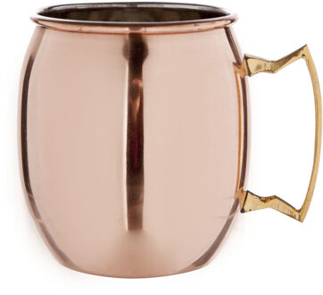 1x Cocktailbeker/cocktailglas Moscow Mule glad 450 ml koper - Cocktailglazen Bruin