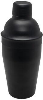1x Cocktailshakers mat zwart 500ml 22 cm