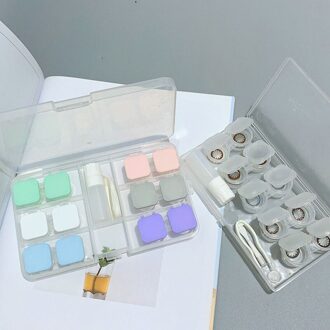 1X Contact Lens Case Travel Kit Dragen Draagbare Kleine Clear Brillen Zak Container Contactlenzen Soak Opslag
