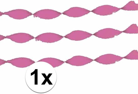 1x crepe papier slingers/guirlande - 6 meter - multi-kleur