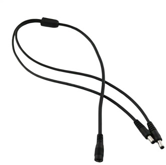 1x DC Power Extension 5.5mm x 2.5mm Female to Dual 5.5x 2.5mm Male Y Connector Cable CCTV 10A 70cm