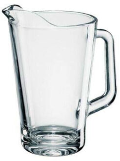 1x Glazen water of sap karaffen 1,5 L Conic - Waterkannen Transparant