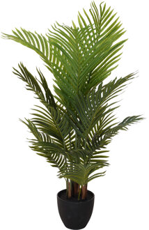 1x Groene kunst goudpalm kamerplanten in pot 94 cm - Kunstplanten