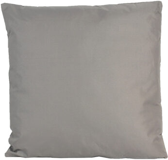 1x Grote bank/sier kussens voor binnen en buiten in de kleur grijs 60 x 60 cm - Sierkussens