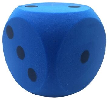 1x Grote foam dobbelstenen blauw 16 x 16 cm - Dobbelspel - Speelgoed