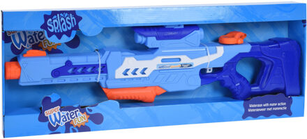 1x Grote waterpistolen/waterpistool blauw van 77 cm kinderspeelgoed