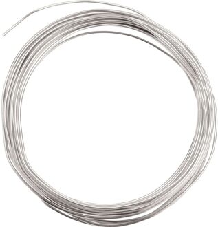 1x Hobby aluminium draad zilver 1 mm x 500 cm - Zilveren kleur - Bloemendraad/bloemdraad binddraad - Dik aluminiumdraad hobbymateriaal