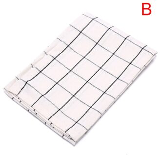 1X Katoenen Servet Keuken Handdoek Theedoek Schoonmaakdoekje Theedoek Gedrukt Duurzaam, 40X60Cm Puur Katoen Streep Plai B