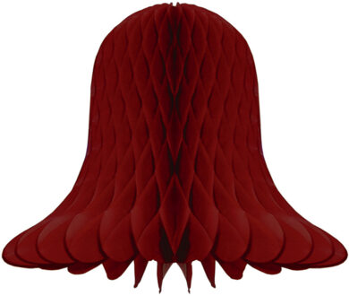 1x Kerst/feest decoratie klokken bordeaux rood 30 cm - Hangdecoratie