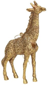 1x Kersthangers figuurtjes giraf goud 8 cm