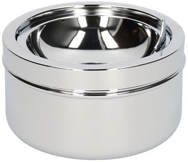 1x Klep/terras asbakken zilver 11 cm