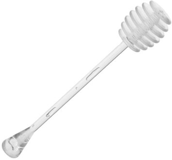 1x Kunststof honinglepel 17 cm - Eetlepels Transparant