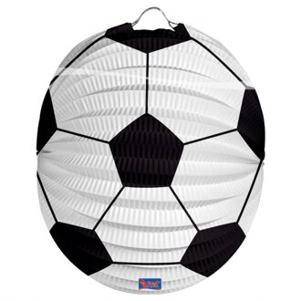 1x lampion in voetbal stijl 22 cm - Feestlampionnen Multikleur