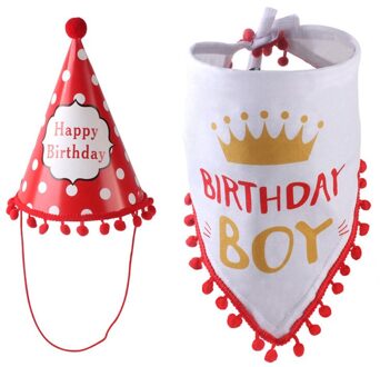 1X Leuke Verstelbare Pet Kat Hond Verjaardag Hoofddeksels Caps Hoed Party Kostuum Hoofddeksels Huisdier Accessoire voor verjaardagsfeestje, thema party @ C