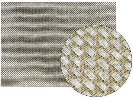 1x Lichtbruine onderleggers/placemats met gevlochten/geweven uiterlijk 45 x 33 cm