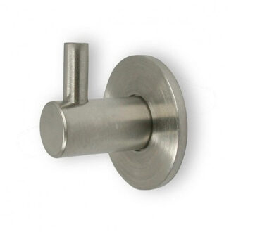 1x Luxe handdoekhaken / ophanghaken zilver van hoogwaardig RVS voor handdoek/theedoek 2,7 x 3,8 cm