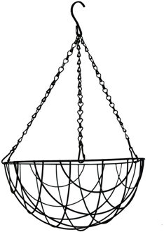 1x Metalen hangmanden antraciet zwart voor plantenpotten van 25 cm - Plantenbakken