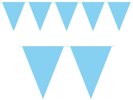 1x Mini vlaggenlijn / slinger Baby Blauw 300 cm