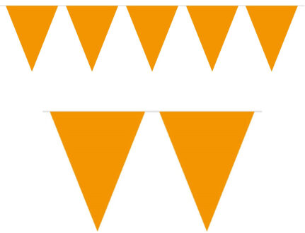 1x Mini vlaggenlijn / slinger oranje 300 cm