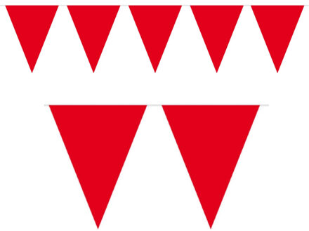 1x Mini vlaggenlijn / slinger rood 300 cm