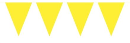 1x Mini vlaggenlijn versiering geel 300 cm