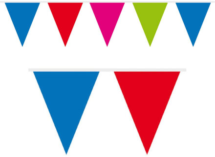 1x Mini vlaggetjeslijn / gekleurde slingers 300 cm - Vlaggenlijnen Multikleur