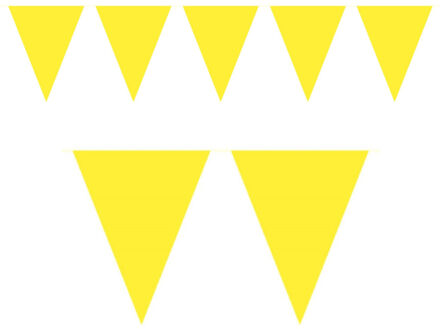 1x Mini vlaggetjeslijn slingers geel 300 cm - Vlaggenlijnen