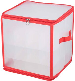 1x Opbergdoos Kerstboom 64 Kerstballen Opbergdoos Ornament Xmas Tree Tas Decoratie Doos Handvat Papier Sectie Ornament Opslag