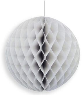 1x Papieren kerstballen grijs 10 cm kerstversiering - Kerstbal