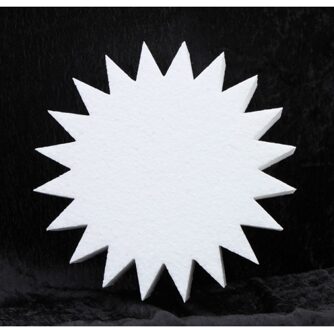 1x Piepschuim vormen 20-punts ster 20 cm hobby/knutselmateriaal