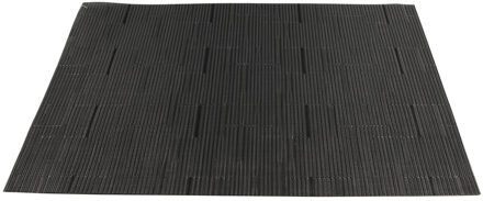 1x Placemats/onderleggers zwart 30 x 45 cm