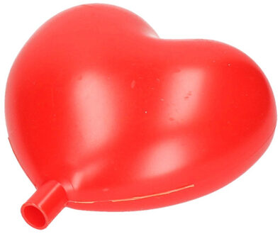 1x Plastic rode hartjes 9 cm decoratie/versiering - Feestdecoratievoorwerp