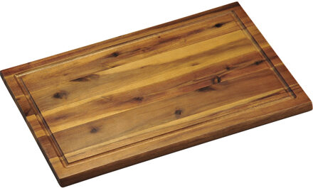 1x Rechthoekige acacia houten snijplanken 26 x 40 cm - Snijplanken Bruin