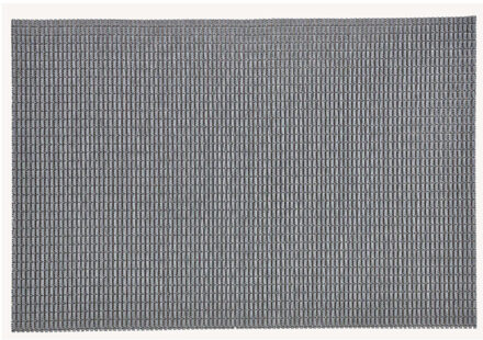 1x Rechthoekige placemats grijs kunststof 45 x 30 cm