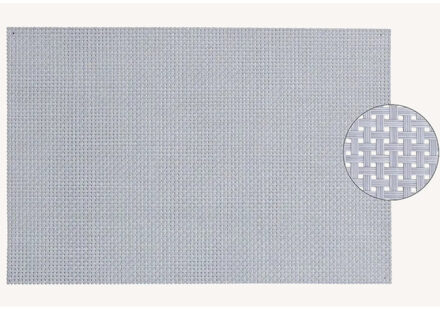 1x Rechthoekige placemats grijs/lila paars kunststof 45 x 30 cm - Placemats