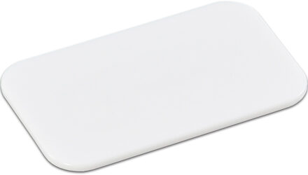 1x Rechthoekige witte kunststof snijplanken 15 x 25 cm - Snijplanken