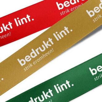 1x rol vanaf 25 meter - uniek lint met logo drukken