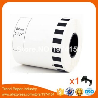 1x Roll Brother Compatibele Labels clear transparante sticker dk 22113 dk-22113 dk22113 dk-2113 1 roll en 1 houder