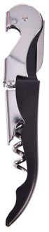 1x Rvs Corkscrew Dubbelscarnierende Obers Wijn Flesopener Lever Tool
