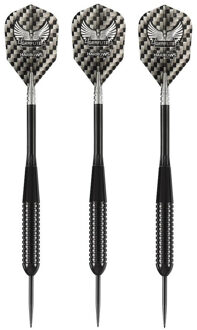 1x Set van dartpijltjes met Harrows Graflite flights 21 grams - Dartpijlen Zwart