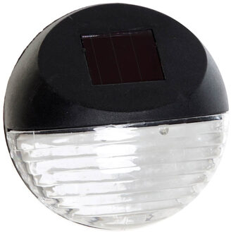 1x Solar LED verlichting voor huis/muur/schutting wandlamp 11 cm zwart