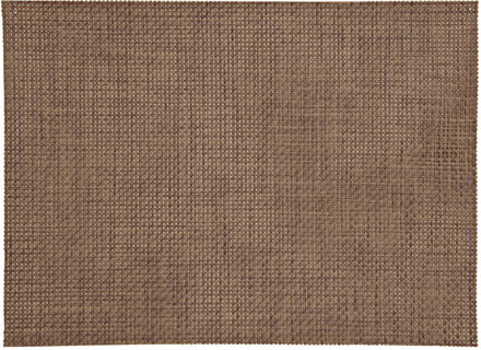 1x stuk Placemats jute bruin gevlochten/geweven print 45 x 30 cm - Placemats