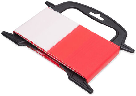 1x stuks afzetlint / markeerlint rood met wit 25 m Multi