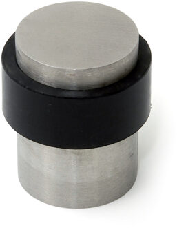 1x stuks deurstopper / deurstoppers roestvrij staal vloermodel hoog 4 x 3 cm
