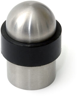 1x stuks deurstopper / deurstoppers roestvrij staal vloermodel hoog 5 x 3 cm